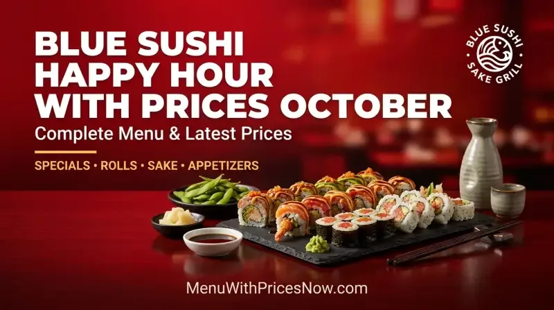 Blue Sushi Happy Hour With Prices October