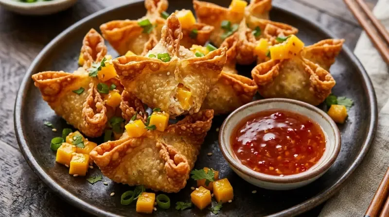 Blue Sushi crispy Mango Crab Rangoon