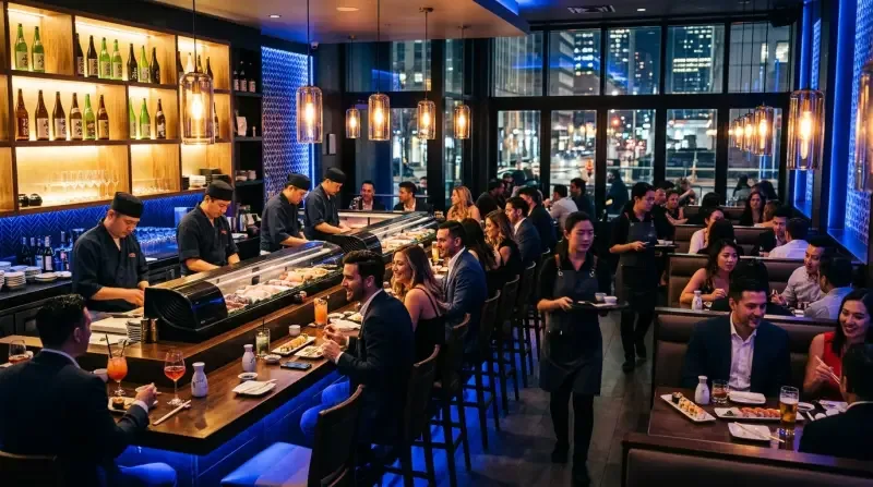 Blue Sushi happy hour diners