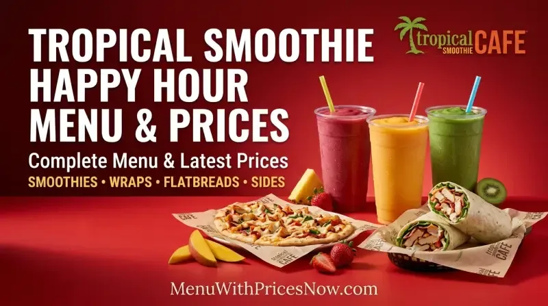 Tropical Smoothie Happy Hour Menu Prices